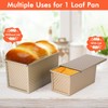 Beasea Pullman Loaf Pan with Lid, 2 Pack Non-Stick Bread
