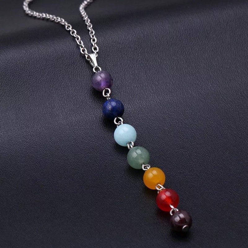 Deluxe Collar De Los 7 Chakras Yoga Meditación Energía Indu