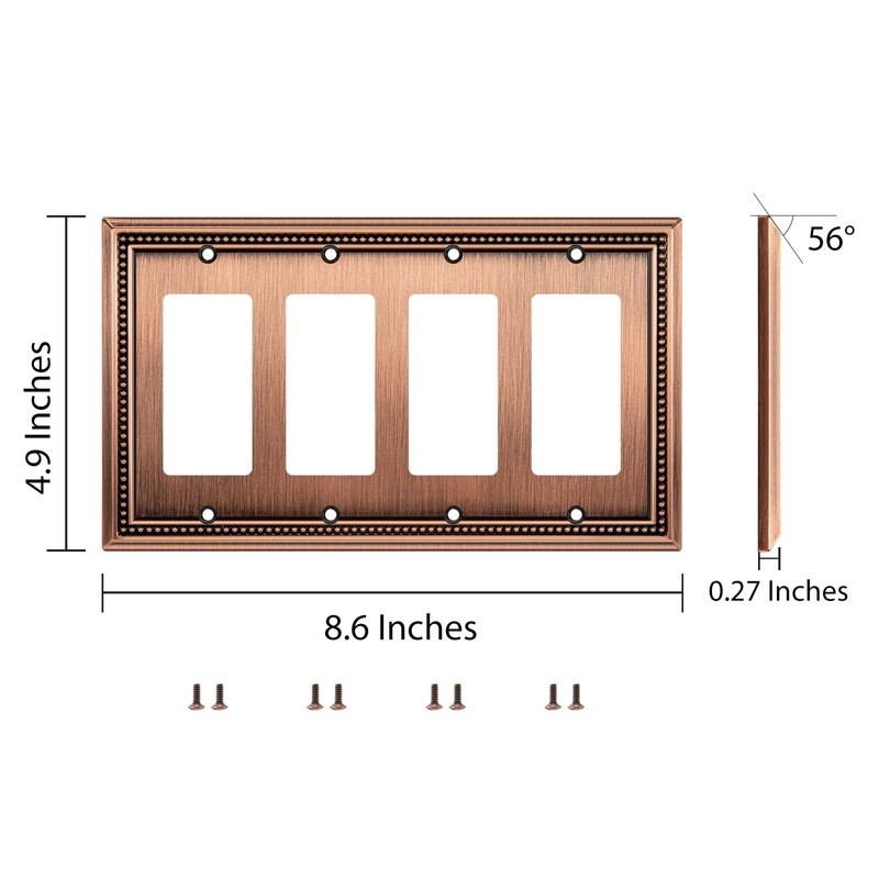 Henne Bery Sunken Pearls Heavy Duty Decorative Wall Plate Switch