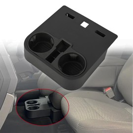 Magimaker Center Console Floor Cup Holder Tray HC3Z-2813562-AB Compatible with Ford F150 2015-2020 / F250 F350 F450 Super Duty 2017-2022 Jump Seat Extra Cup Holder