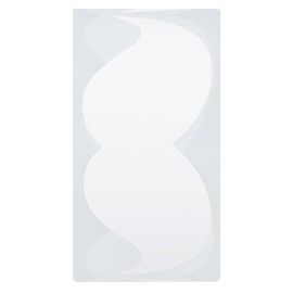 Hybsk 8cm x 4cm White Mustache Stickers Moustache Party Baby Shower Little Man Themed Party Father's Day Bow tie Party Labels Total 200 Per Roll (White)