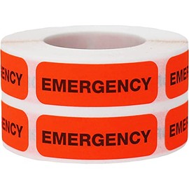 Emergency Medical Healthcare Labels 0.5 x 1.5 Inch 500 Total Stickers