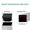 sourcingmap 8pcs Plastic Square 30 x 30mm Ribbed Tube Inserts