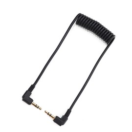 YFFSFDC 3.5mm Double Ended Coiled Stereo Mini Plug Cable 30-50cm L Plug Male to Male Audio Cable