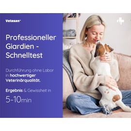 Vetasan 1 x Giardien Quick Test for Dogs and Cats, Professional Giardientest Reliable & Fast, 98.3% Accuracy, Giardia Test, Giardia Test