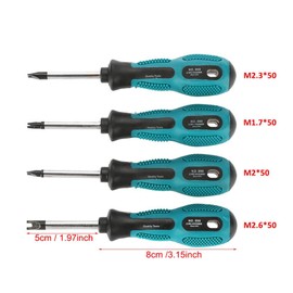 U Fork Type Screwdriver Set, Chrome Vanadium Steel PP U Type Screwdriver Set Fork Type Magnetic Screw Driver Kit 4pcs for Home Improvement