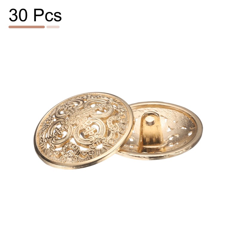 sourcing map 30pcs 40L Metal Round Hollow Sewing Buttons 25mm