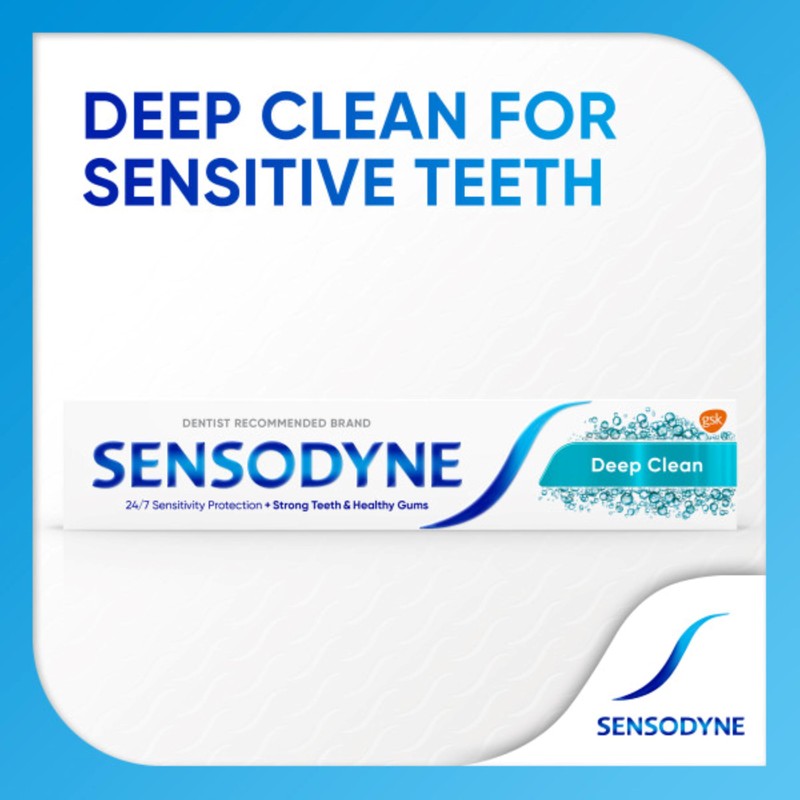 Sensodyne Toothpaste Daily Care Deep Clean Gel, Sensitive Toothpaste for