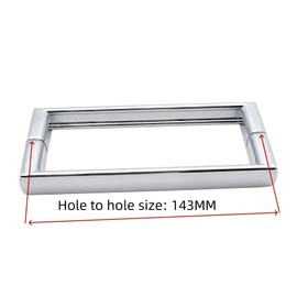 KEABATH 1PC Solid zinc Alloy Shower Square Glass Door Handle 143-145mm Hole to Hole Center 156mm Long Heavy Duty Shower Door Handle Suitable for Shower Enclosure Shower Room Shower Cabin