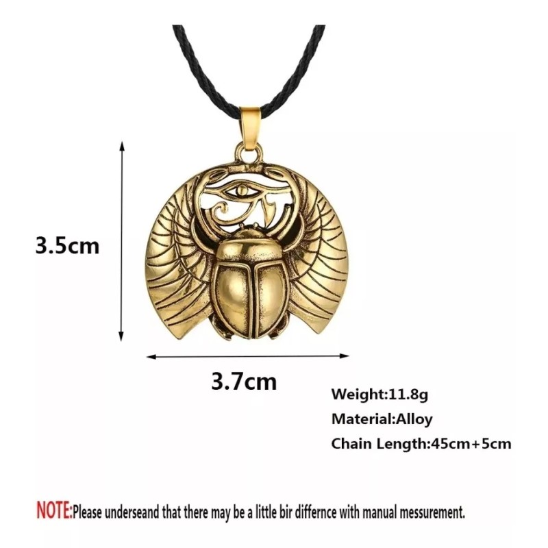 Jextech Collar Dije Escarabajo Egipcio Protección Ojo De Horus