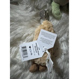 Jellycat AMUSEABLES PEANUT BAG CHARM New amuseable Keyring Soft Toy Plush BNWT