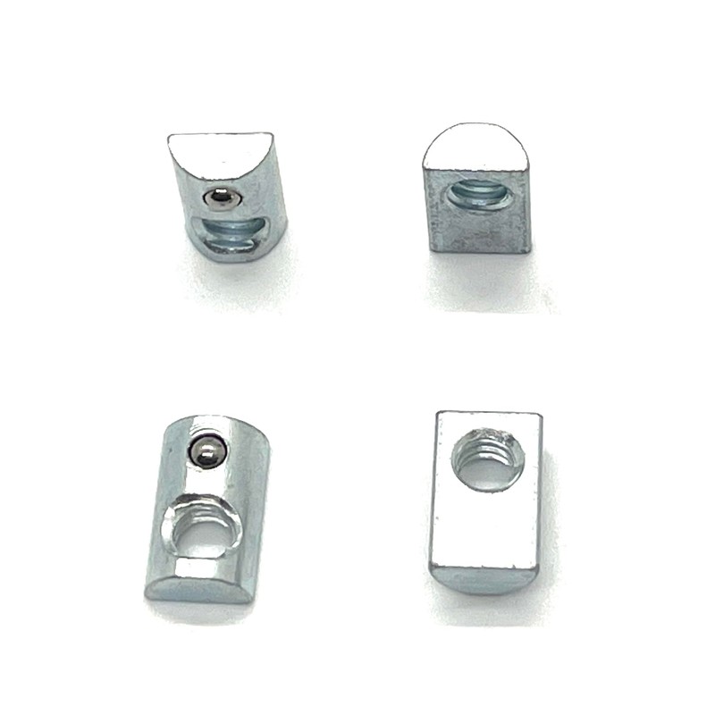 Roll-in T-Nut with Ball Spring | No Step | 1/4-20