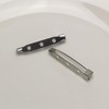 50PCS 20/25/30/38/45mm Silver Plated Metal Back Brooches Bar Pin (38mm)