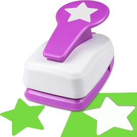 Star Hole Punch 2 inch, Star Paper Punch, Star Shaped Hole Punch, Scrapbooking Punches, Star Hole Puncher for Crafts, Star Lever Paper Punch, Craft Punches for Scrapbooking, Card Making