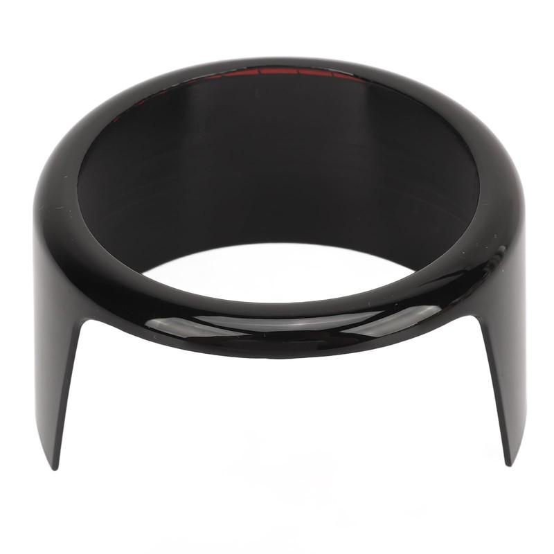Front Grill Emblem Ring Glossy Black Exterior Badge Decoration Cover