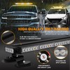 XRIDONSEN 28.4" 80 LED Roof Top Strobe Light Bar Amber