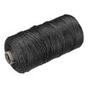 sourcing map Twisted Mason Line Nylon Twine String Cord Black