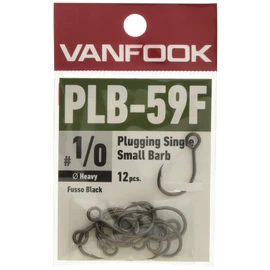 Vanfook PLB-59F Plugging Single Heavy Pack of 12 Fluorine Black #1/0