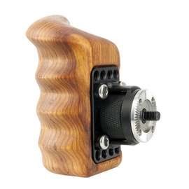 NICEYRIG Wooden Handle Grip with ARRI Rosette for Camera Cage Shoulder Mount Support Rig System (Right)