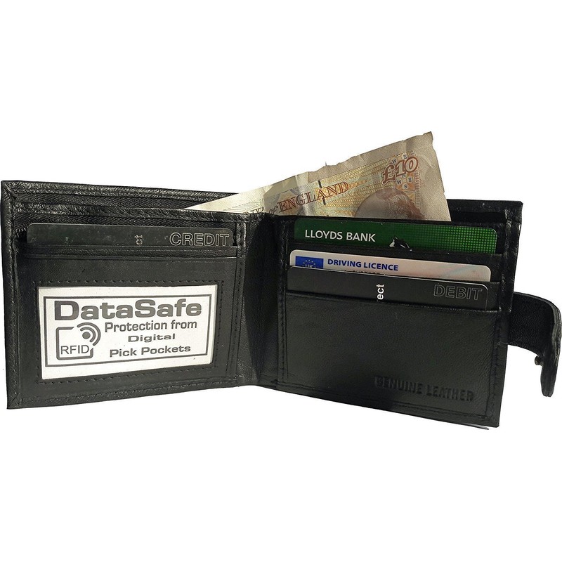 11oz French Bulldog Logo Anti RFID Theft Wallet Black Soft