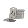 Rectangular Stainless Steel Numbered Tags Key Tags with Two Holes