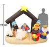 ElectricArt 7 Foot Nativity Scene LED Christmas Inflatable