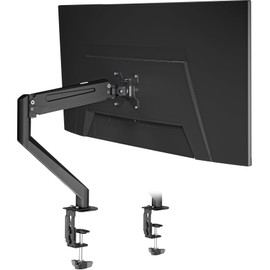 Suptek Single Monitor Arm 13 to 34 Inch,Adjustable Gas Spring Monitor Desk Mount Stand Holds up to 4.4-26.4lbs,VESA Mounting Holes 75/100mm,Black(MDXB)