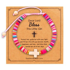 Blessing Gift Bracelet for Sister Daughter Baptism Gifts Catholic First Holy Communion Gifts Bracelet for Sisters Birthday Christmas Gifts for Daughter Sister Granddaughter Confirmation Gifts
