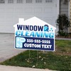 10-Pack Custom Window Cleaning Yard Sign - Two Sided Print