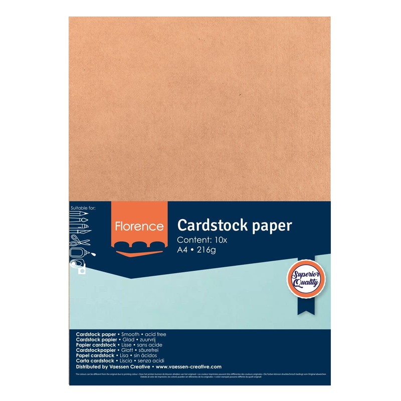 Florence Cardstock Smooth - Coloured Card Making Supplies A4 -