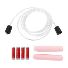 Luminous Jump Rope Lightweight Ergonomic RGB LED Light Up Skipping Rope for Kids Adults Fitness Gym Pink