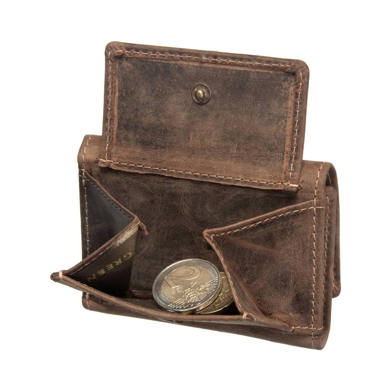 GREEN BURRY vintage small cc wallet /brown