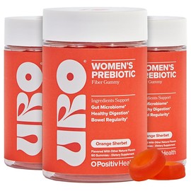 URO Women’s Prebiotic Fiber Gummies – Bundle Supply | Daily Gut Health & Digestive Support with Plant-Based Prebiotics for Bloating Relief & Wellness