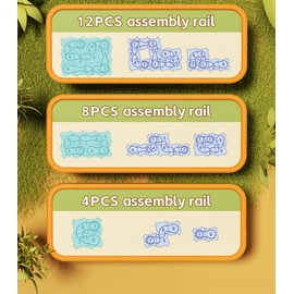 Shawe Car Toy for Children from 3-8 Years, 12 Pieces DIY Dinosaur Puzzle Track Car Racing Track with Dinos Toy Car, Brain Games Children's Toy Gift for 3 4 5 6 7 8 Years Old Boys Girls