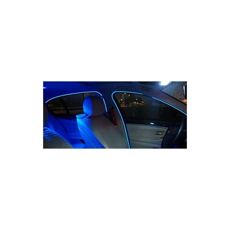 Blue 3 Metre EL Ambient Lighting, 12 V Inverter/Adapter, Light
