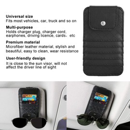 Multipurpose Visor Organizer, Sun Visor Organizer, Car Sun Visor Storage Holder Pouch for Card Bill Storage