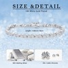 Tennis Bracelets for Women Sterling Silver 24K White Gold Plated