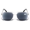 V.W.E. Square Metal Outdoor Sunglasses Reader - UV Protection Tinted