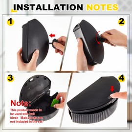 Qualirey 12 Pcs Mouse Station with Keys, Mice Bait Stations Waterproof Indoor Outdoor Traps Boxes, Bait Not Included, Suitable for Small (Translucence)