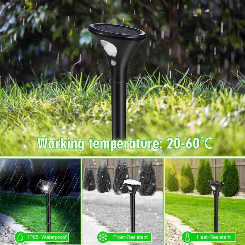 Litake Solar Lights for Outdoors, Pack of 2 Solar Garden