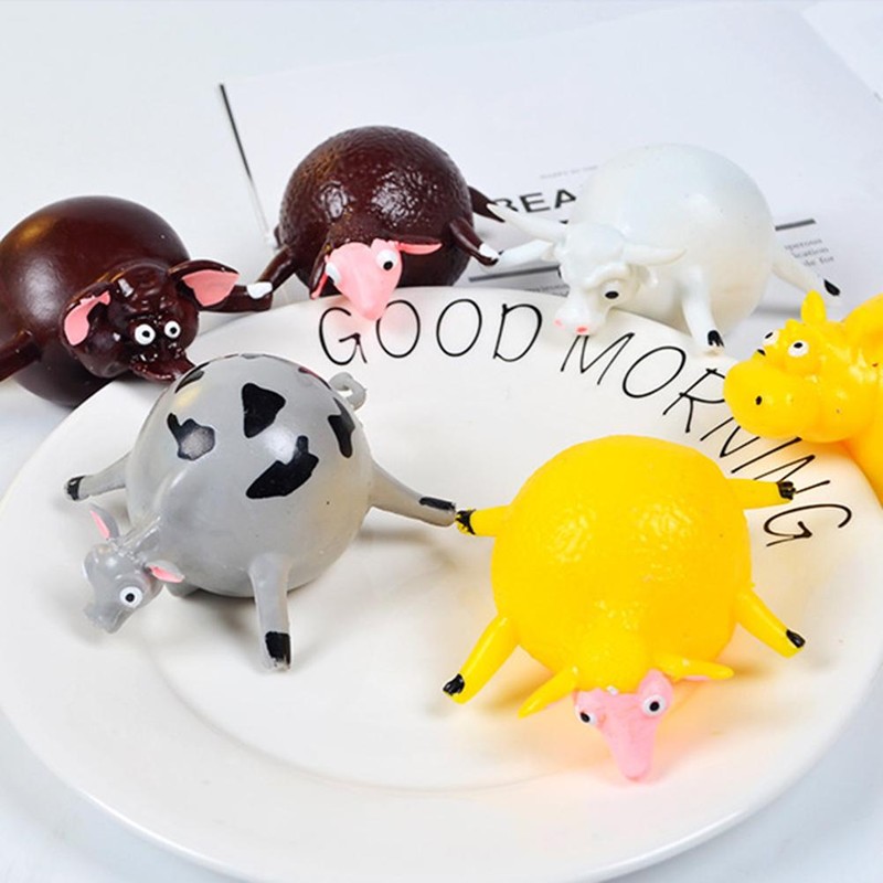 12PCS Kids Inflatable Blowing Vent Balloons Toy TPR Animal Squeezing
