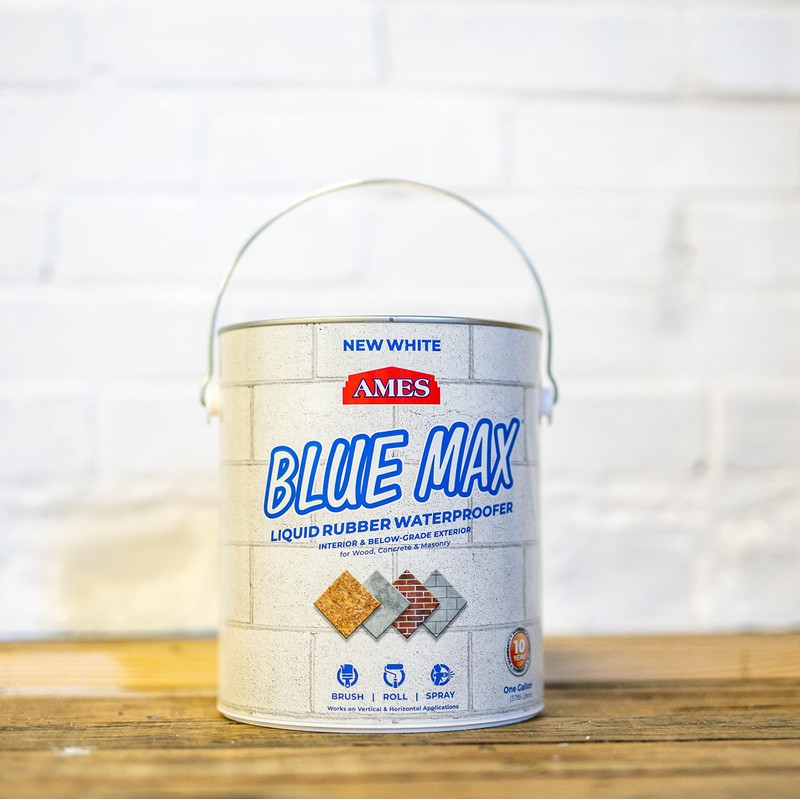 AMES BMX1WRG 1 Gallon Blue Max, White Liquid Rubber Waterproofer,Regular