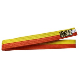 MMASPORT The Fight Evolution Karate Judo Aikido Taekwondo Belt for Martial Arts Basic Cotton (Yellow/Orange, 280.00)