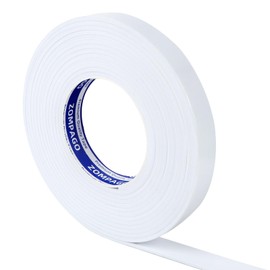 ZOMPAGO High Density Self- Adhesive EVA Single Sided Foam Tape,Weatherstrip Door Seal,Weatherproof,Waterproof,Thick Foam Insulation Tape,1 Roll for Window Seal Strip,0.79in x 16.4FT,White Sponge Tape