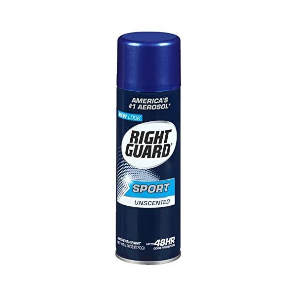 Right Guard Sport Unscented Aerosol Antiperspirant Spray 6 oz (Pack of 2)