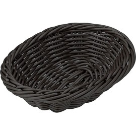 TODAI OV-171-BK PP Rattan Oval Basket, Thin 18 Type, Black