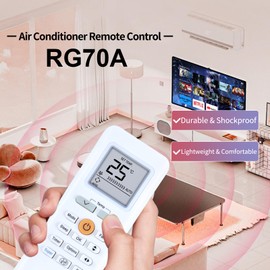 RG70A/BGEF New Replace Remote Control Compatible with Midea Air Conditioner AC RG70E/BGEF RG70C RG70E1/BGEF RG70E2/BGEFU1 RG70E3/BGEF RG70E2/BGEF RG70F/BGEFU1