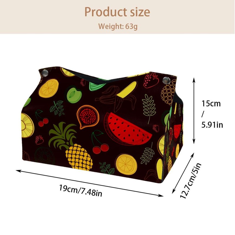 2 Pack Tissue Box Cover Holder, Golden and Black Hearts