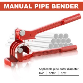 180 Degree Manual Pipe Bender 1/4 Inch 5/16 Inch 3/8 Inch Pipe Bender Professional Pipe Bender Copper Pipe Bender for Copper, Aluminium, Brass and Steel Pipes