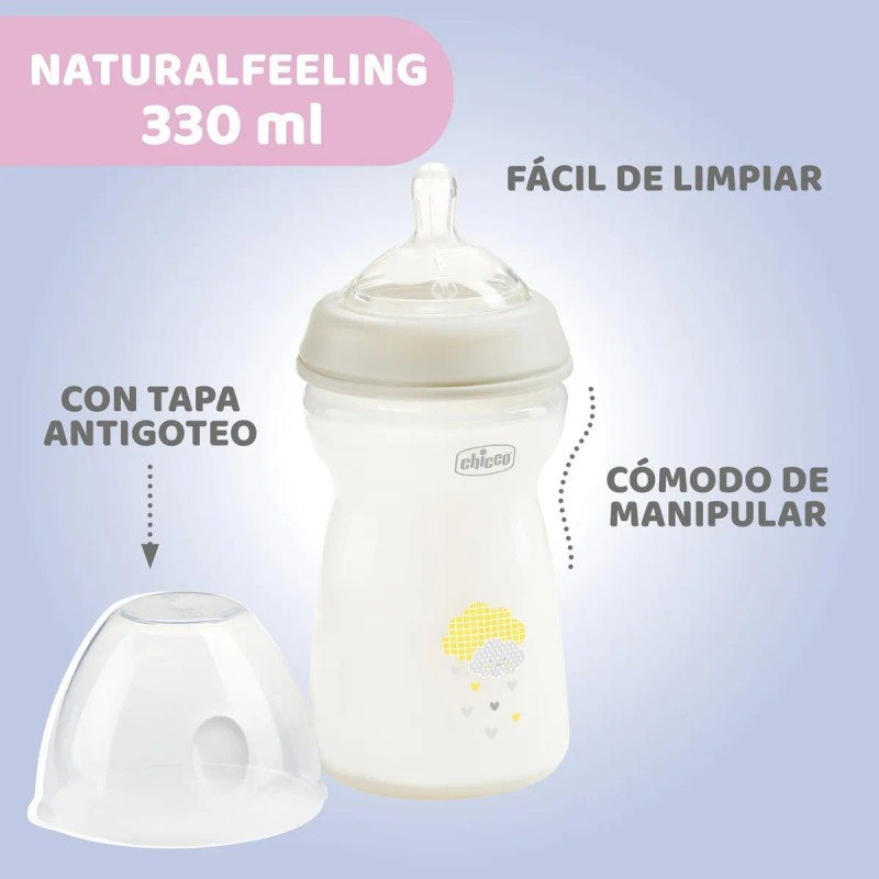 Chicco Biberón Natural Feeling 330 Ml Para Bebés Color 283165